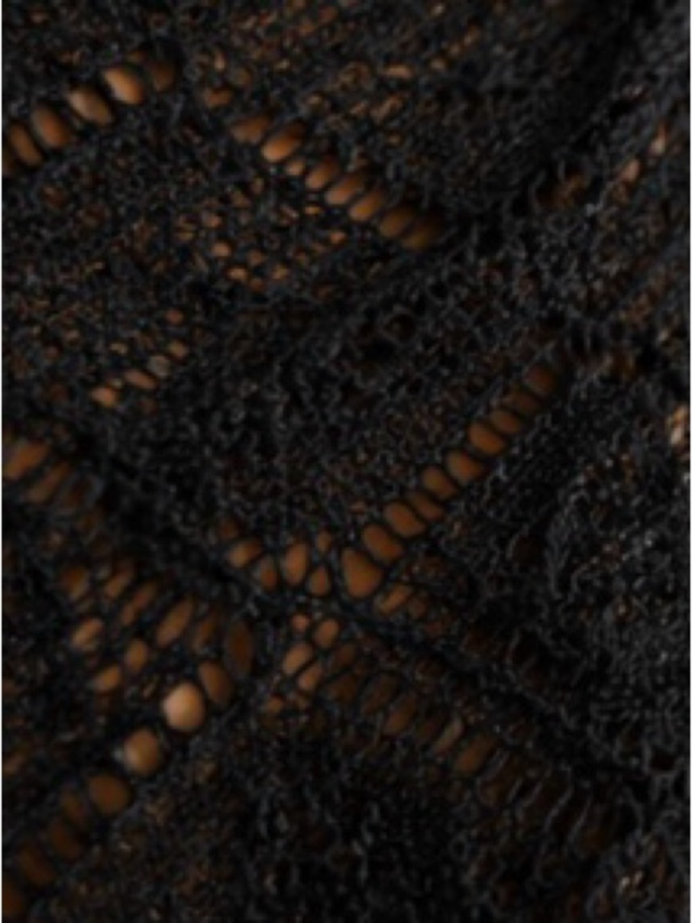 Vintage 90s Black Crochet Knit Tank Top Sheer Boho Grunge Small - Picture 5 of 5